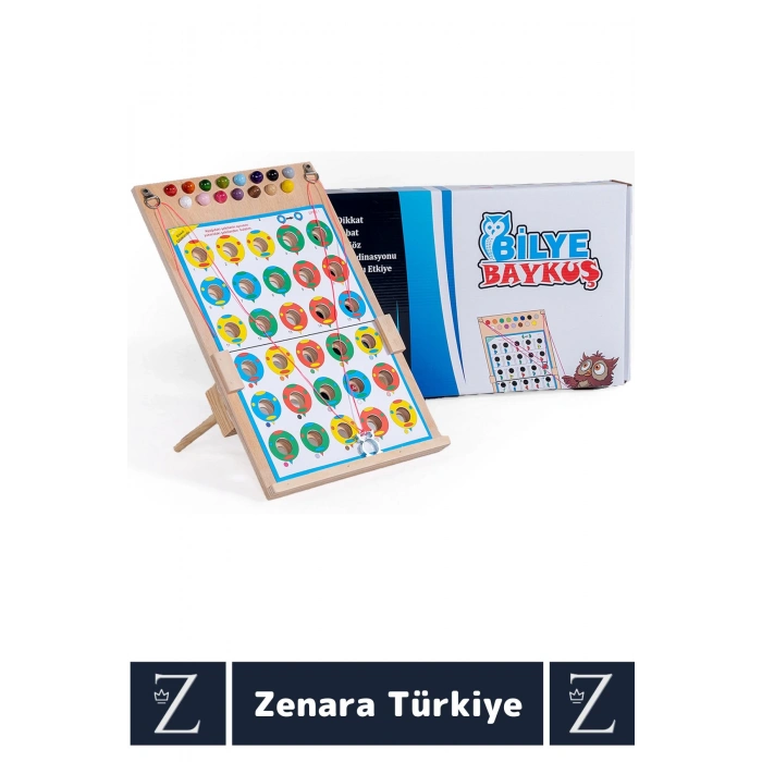 Eğlenceli Görsel Algı Dikkat Zeka Hafıza El-Göz Koordinasyonu Geliştirici Oyun BİLYE BAYKUŞ 7+ YAŞ