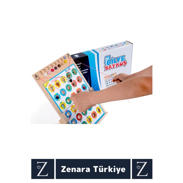 Eğlenceli Görsel Algı Dikkat Zeka Hafıza El-Göz Koordinasyonu Geliştirici Oyun BİLYE BAYKUŞ 7+ YAŞ