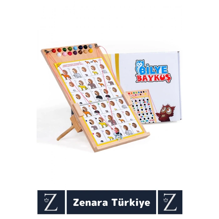 Eğlenceli Görsel Algı Dikkat Zeka Hafıza El-Göz Koordinasyonu Geliştirici Oyun BİLYE BAYKUŞ 5+ YAŞ
