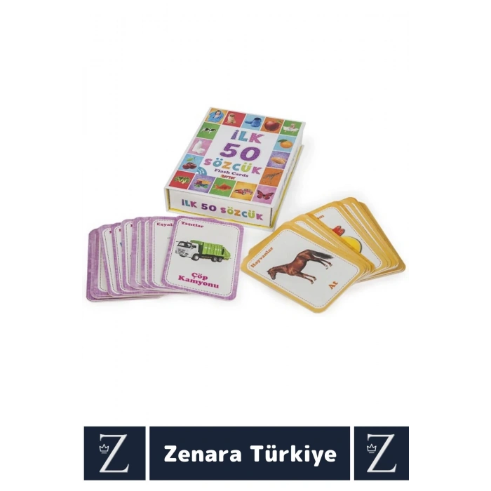 Okul Öncesi Dil Bilgisi Geliştirici Renk Tanım Hafıza Geliştirici Eğlenceli Eğitici İLK 50 SÖZCÜK