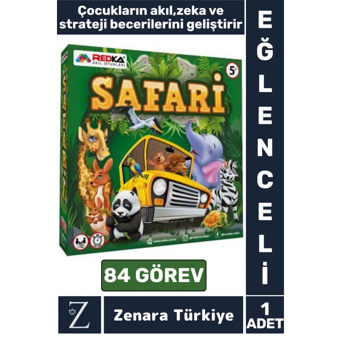 Görsel Algı Strateji Beceri Doğa Safari Orman Hayvan Bilgisi Eğitici Eğlenceli Öğretici Oyun SAFARİ
