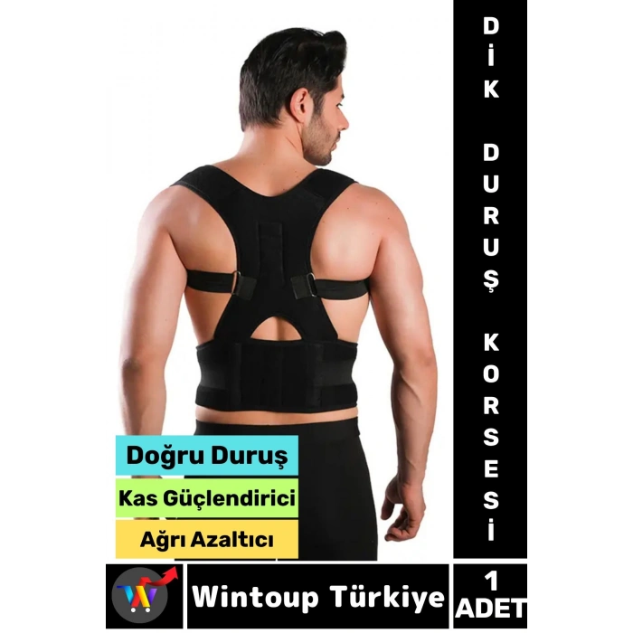 Omurga Sırt Kas Güçlendiren Duruş Bozukluğu Düzelten Boyun Omuz Rahat Doğru Duruş Dik Duruş Korsesi