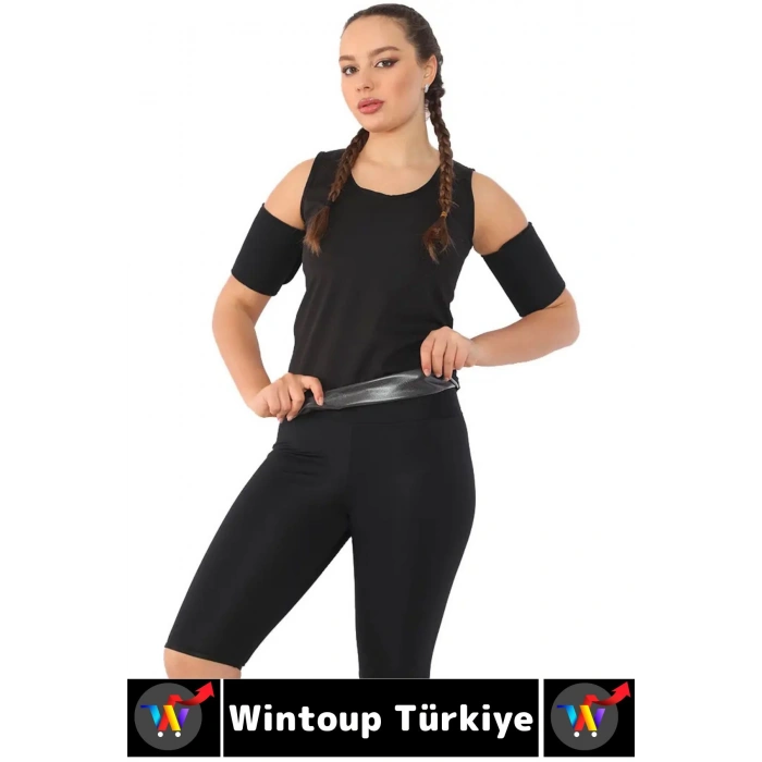 Günlük Spor Kullanım Terleme Hızlandıran Rahat Destekleyici TERMAL SAUNA ŞORT ATLET TAKIM