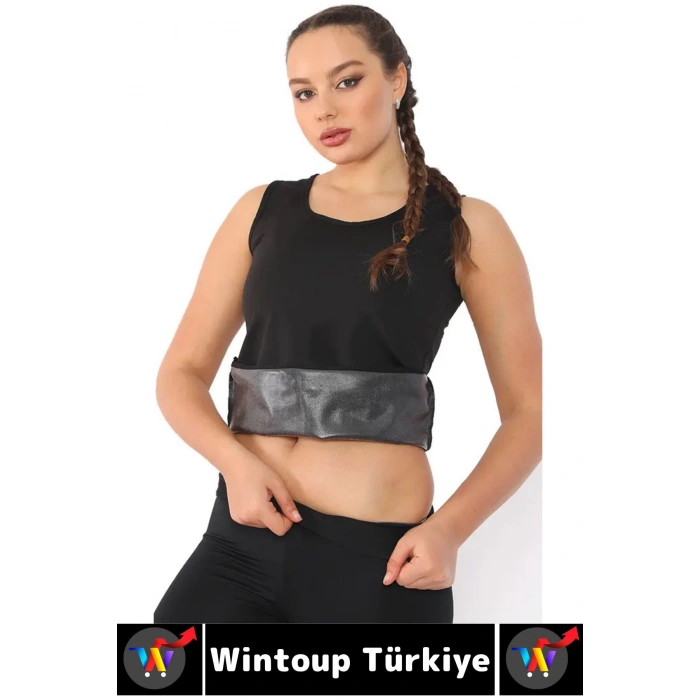 Günlük Spor Kullanım Terleme Hızlandıran Rahat Destekleyici TERMAL SAUNA ŞORT ATLET TAKIM