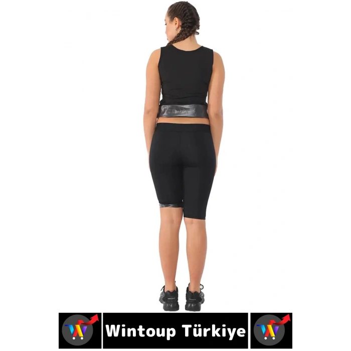 Günlük Spor Kullanım Terleme Hızlandıran Rahat Destekleyici TERMAL SAUNA ŞORT ATLET TAKIM