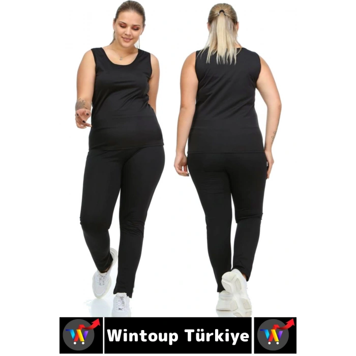 Günlük Spor Kullanım Terleme Hızlandıran Rahat Destekleyici TERMAL SAUNA TAYT ATLET TAKIM