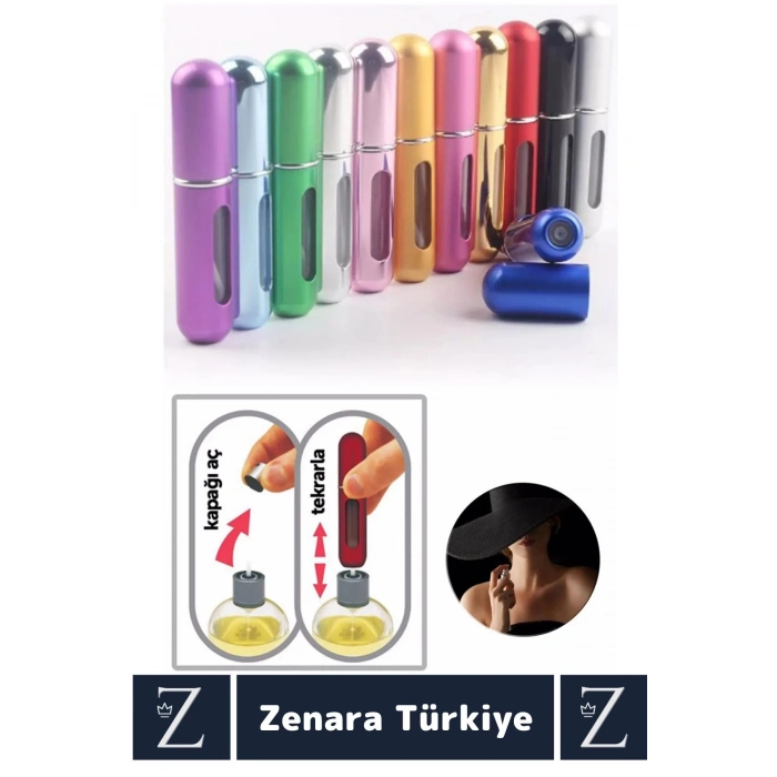 Kompakt Cep Boy Doldurulabilir Taşınabilir Sızdırmaz Pratik Çanta Boy Cep Parfümü Şişesi 5 ML 5 Adet