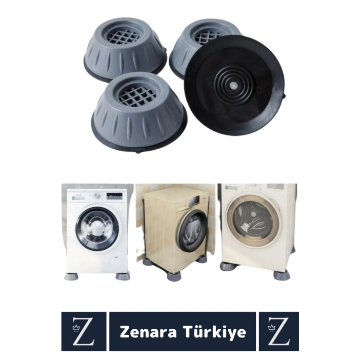 Çamaşır Makinesi Sandalye Kanepe Yatak Mobilya Titreşim Önleyici Sabitleyici Kaydırmaz Ayak 4 Adet