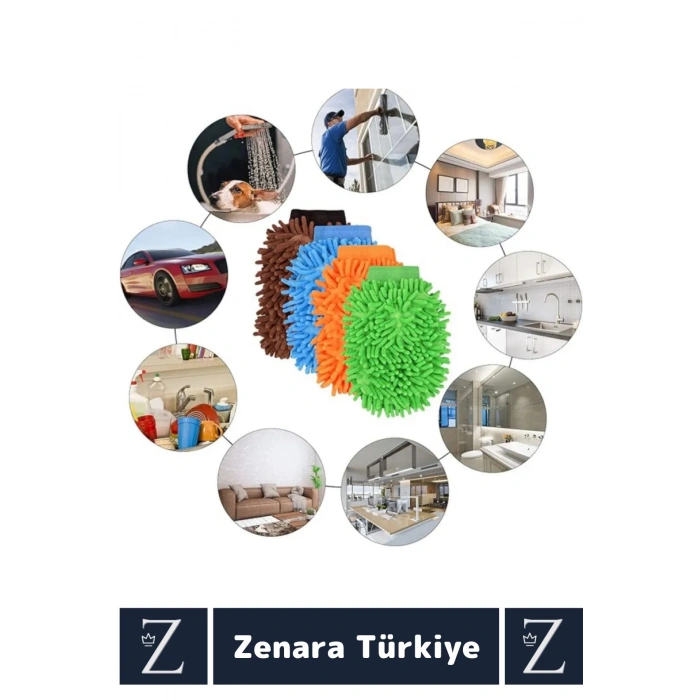 Yumuşak Oto Araç İç Dış Elektronik Otomobil Detay Esnek Mikrofiber Yıkama Temizleme Eldiveni