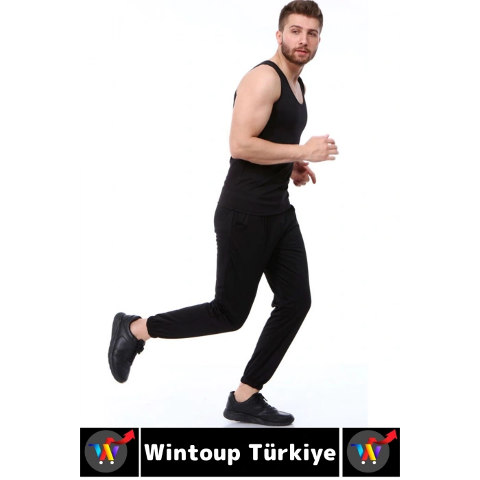 Günlük Kullanım Spor Terleme Hızlandıran Rahat Sıkılaştırıcı TERMAL SAUNA EŞOFMAN ALTI ATLET TAKIM