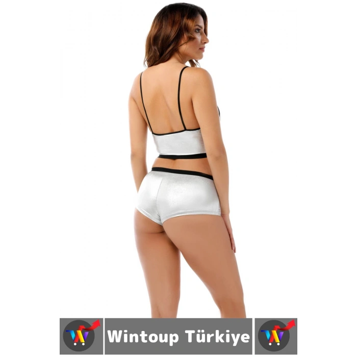 Yeni Sezon Seksi Gece Sevgili Özel Gün Hediyelik Çok Şık Büstiyer Şort Gecelik Fantezi Takımı