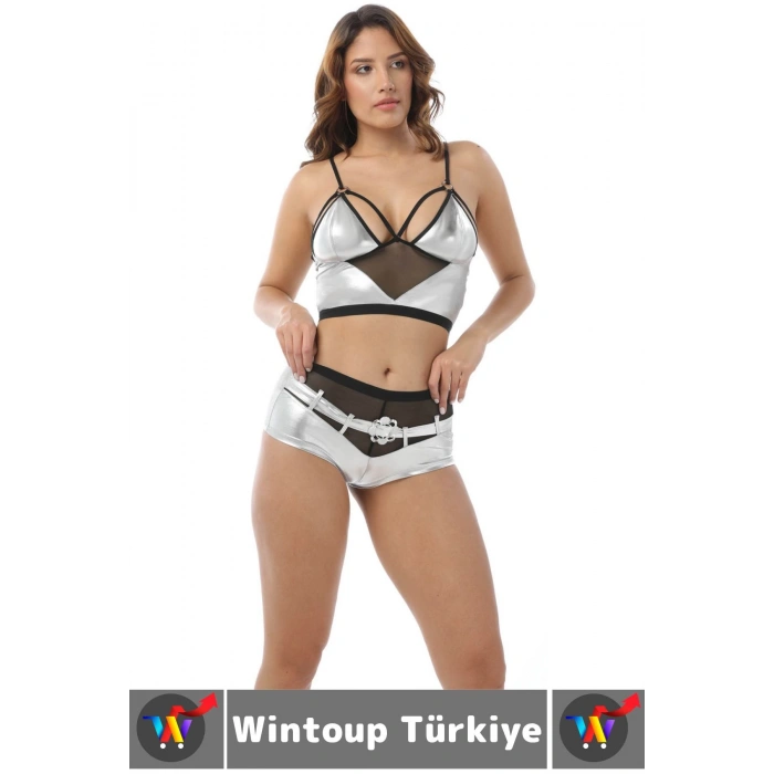 Yeni Sezon Seksi Gece Sevgili Özel Gün Hediyelik Çok Şık Büstiyer Şort Gecelik Fantezi Takımı