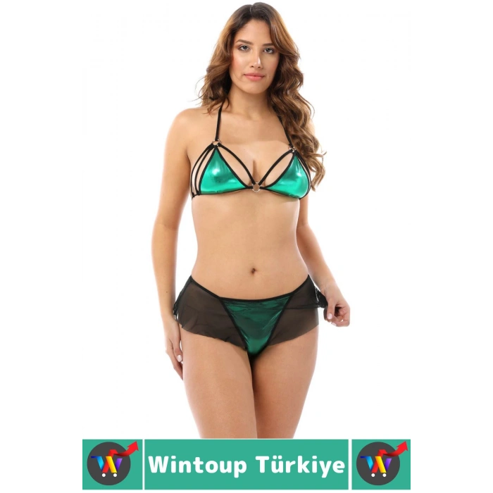 Özel Seksi Model Sexy Gece Sevgili Özel Gün Hediyelik Sütyen Tül Tanga Gecelik Fantezi Takım