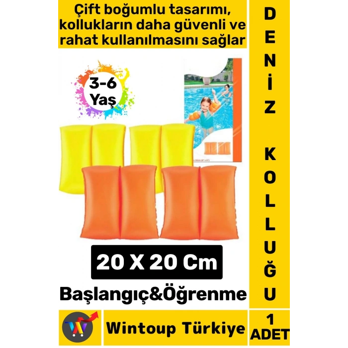 Dayanıklı Yüzme Başlangıç Öğrenme 3-6 Yaş Çift Boğumlu Havuz Yüzme ÇOCUK DENİZ KOLLUĞU