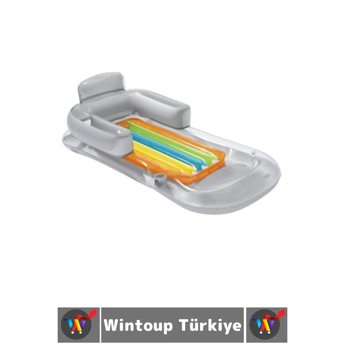 Dayanıklı Yüzme Havuz Deniz Keyif İçecek Koyma Yeri Koltuklu Tasarım Şişme Lüks Şeffaf DENİZ YATAĞI