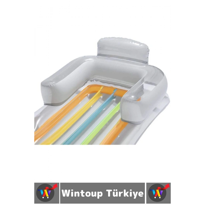 Dayanıklı Yüzme Havuz Deniz Keyif İçecek Koyma Yeri Koltuklu Tasarım Şişme Lüks Şeffaf DENİZ YATAĞI