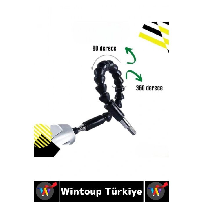Kompakt Tamir Vidalama Montaj Elektrikli Matkap Tornavida 360 Derece Şaftlı ESNEK TORNAVİDA UCU SETİ