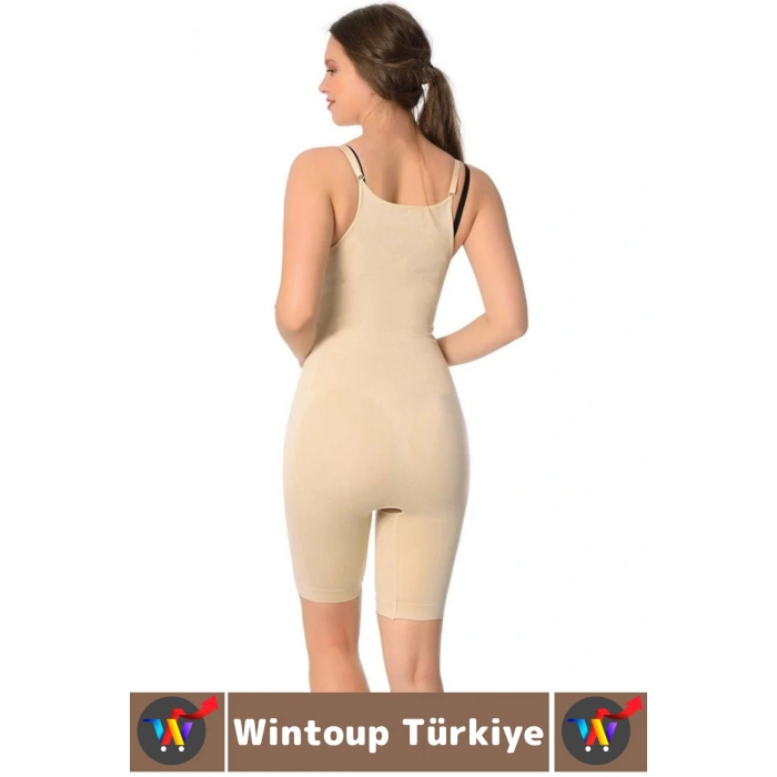 Özel Model Karın Bel Toparlayan Sıkılaştıran Çıkarılabilir Askılı Fermuarlı Ağraflı TAM BOY KORSE