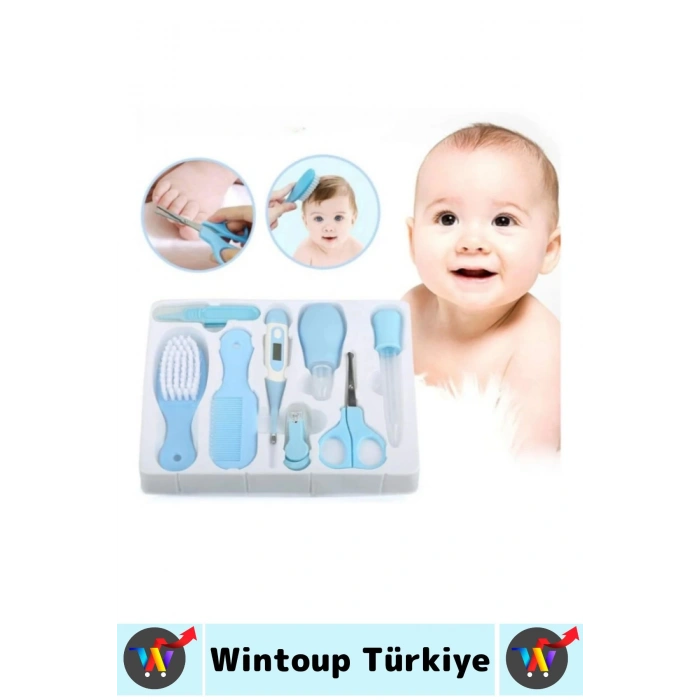 Kompakt Çok Fonksiyonlu Bebek Yenidoğan Hijyenik Temizlik Temel Kişisel Bakım 8 Prç BEBEK BAKIM SETİ