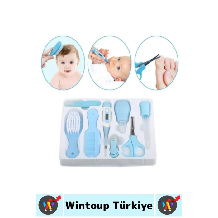Kompakt Çok Fonksiyonlu Bebek Yenidoğan Hijyenik Temizlik Temel Kişisel Bakım 8 Prç BEBEK BAKIM SETİ