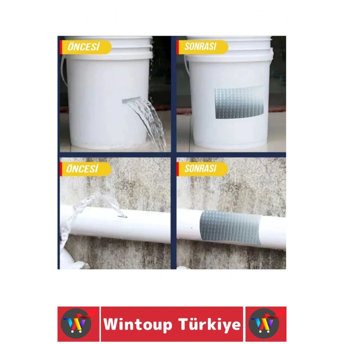 Ultra Güçlü Su Neme Dayanıklı Çok Amaçlı Montaj Onarım İzolasyon Tamir Bantı Kırmızı 48 Mmx10Mt 5 Ad