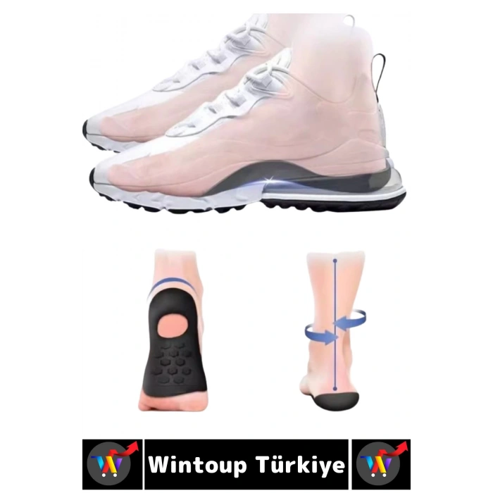 Unisex Gündelik Kullanım Konforlu Destekleyici Ayak Düz Taban Düzeltici Esnek Silikon Topuk Yastığı