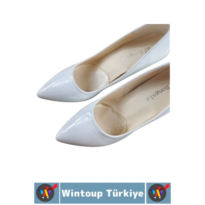 Ergonomik Konforlu Kaydırmaz Ağrı Azaltan Ayakkabı Topuklu Ekstra Destekleyici Şık Şeffaf Tabanlık