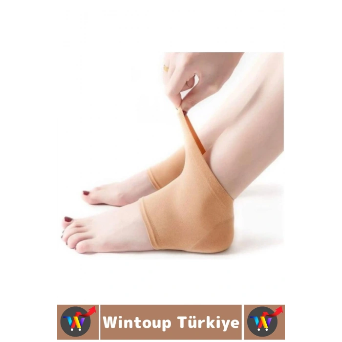 Unisex Ergonomik Konforlu Kaymaz Ağrı Azaltan Esnek Silikon Nemlendirici Topuk Çorabı