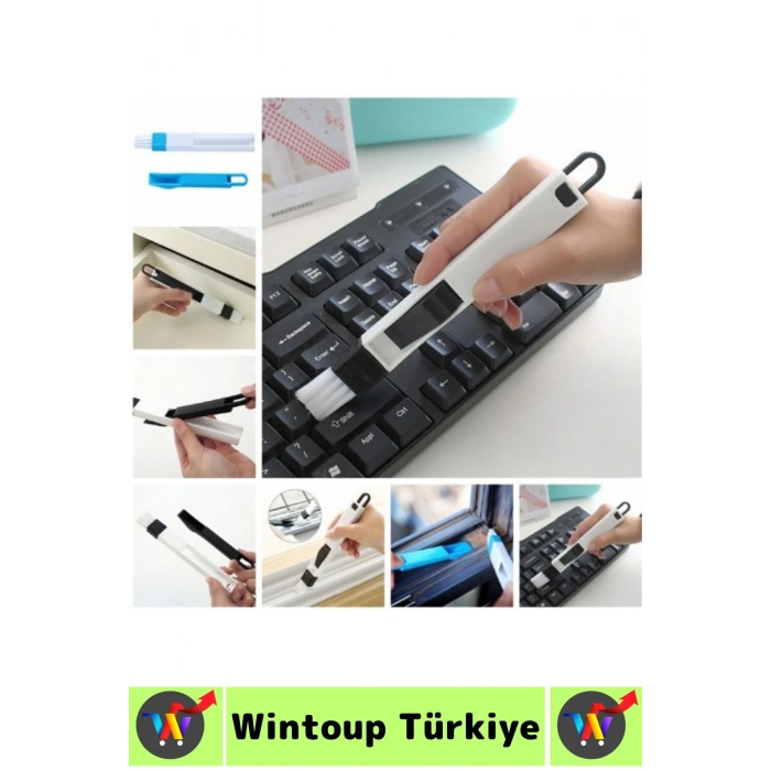 Ergonomik Elektronik Kapı Pencere Köşe Zor Nokta Çok Amaçlı MİNİ Detay Temizlik Fırçası Faraş 2 in 1