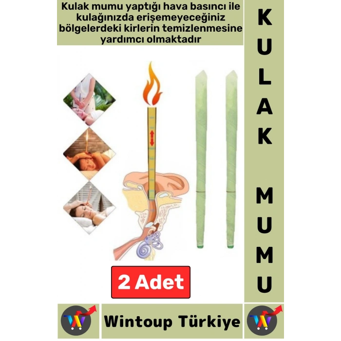 Özel Üretim Doğal Basınçlı Kulak Zor Nokta Kir Temizleme Indian Aromaterapi Renkli Kulak Mumu 2 Adet