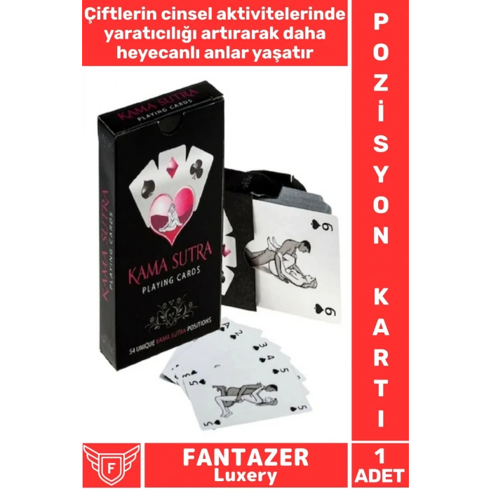 Özel Gün Çift Sevgili Fantezi Eğlenceli Eğitici Görselli Kama Sutra 54 Adet Pozisyon Oyun Kartları