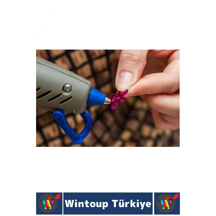 Ergonomik Tutuş Ahşap Plastik Metal Kumaş Aşırı Isınma Güvenlik Mekanizmalı Sıcak Silikon Tabancası