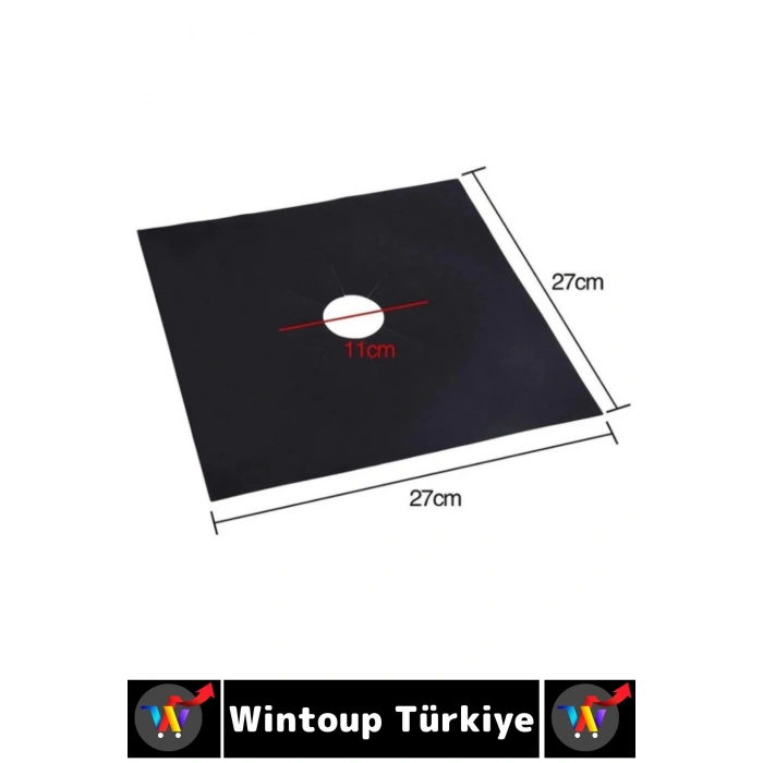 Yanmaz Yapışmaz Kaymaz Ocak Brülor Yağ Kir Koruyucu Kolay Temizlenir Ocak Koruyucu Ped 4lü Set