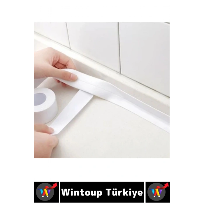 Dayanıklı Lavabo Kenar Küvet Pvc Su Sızdırmaz Yağ Küf Kir Önleyici Yalıtım Bantı 3.2 Metre 2 Adet