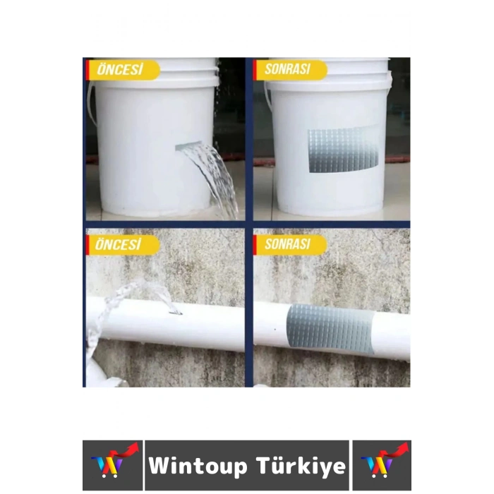 Uzun Ömürlü Su Nem Küfe Dayanıklı Çok Amaçlı GRİ Montaj Onarım Tamir Bantı 48 Mm X 10 Metre