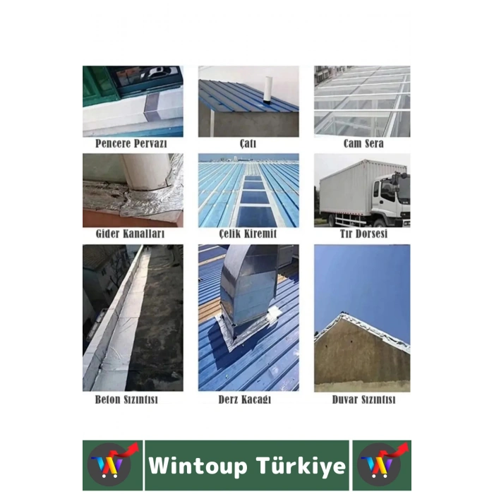 Uzun Ömürlü Su Nem Küfe Dayanıklı Çok Amaçlı YEŞİL Montaj Onarım Tamir Bantı 48 Mm X 10 Metre 3 Adet