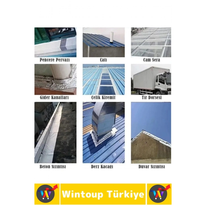 Uzun Ömürlü Su Nem Küfe Dayanıklı Çok Amaçlı SARI Montaj Onarım Tamir Bantı 48 Mm X 10 Metre