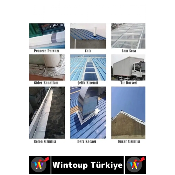 Uzun Ömürlü Su Nem Küfe Dayanıklı Çok Amaçlı BEYAZ Montaj Onarım Tamir Bantı 48 Mm X 10 Metre 2 Adet