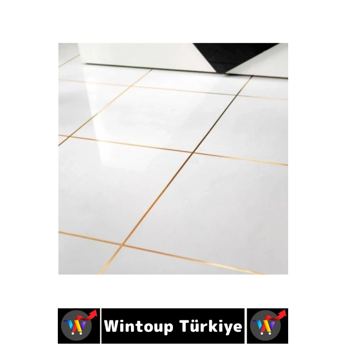 Uzun Ömürlü Kendinden Yapışkanlı Karo Zemin Fayans Derz 0.5 Cm X 50 Metre Gold Şerit Bant