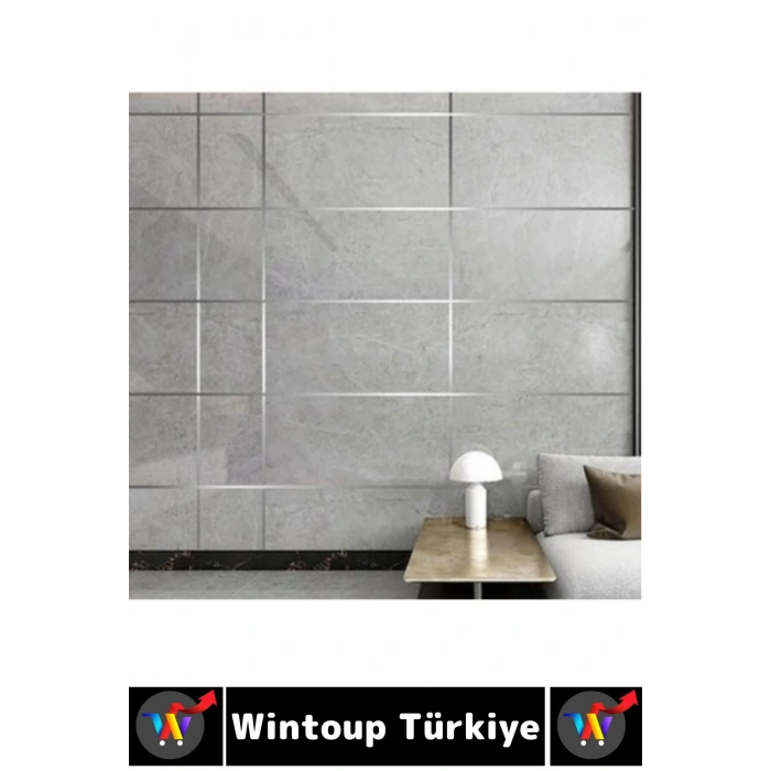 Uzun Ömürlü Kendinden Yapışkanlı Karo Zemin Fayans Derz 0.5 Cm X 50 Metre Gri Şerit Bant 2 Adet