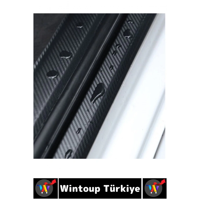 İz Bırakmaz Kapı Eşik Tampon Ev Çizilme Önleyen Koruma Şık Karbon Fiber Bant 3 Cm X 3 Metre 10 Adet