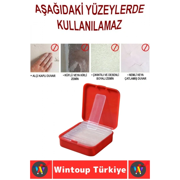 İz Bırakmaz Dayanıklı Pratik Tablo Çerçeve Küçük Obje Çift Taraflı Nano Jel Şeffaf Bant 60lı Kutu