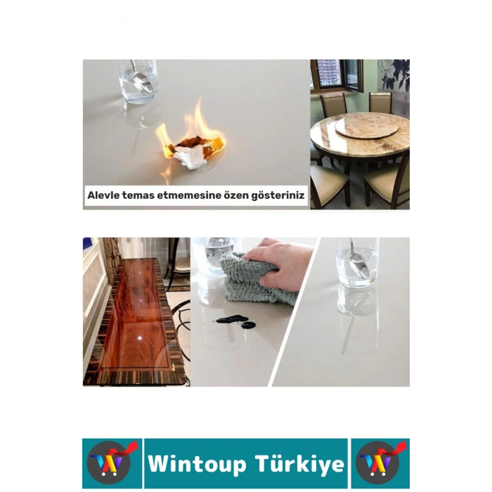İz Bırakmaz Kolay Temizlenir Mobilya Tezgah Zemin Çizilme Önleyici Yapışkanlı Şeffaf Koruyucu Film