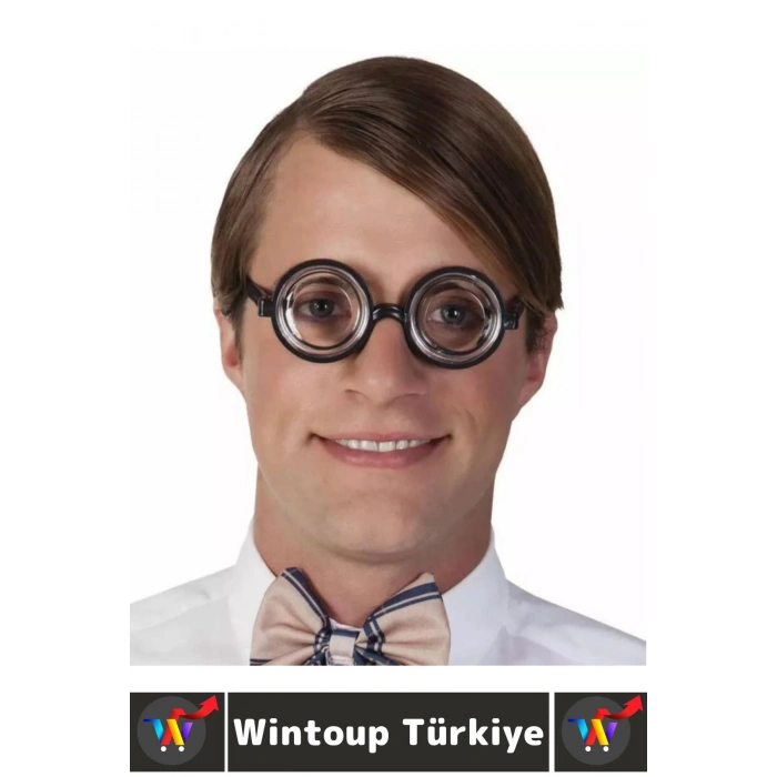 Eğlenceli Çocuk Yetişkin Parti Kostüm Öğrenci Arkadaş Şaka Kalın Büyük Cam İnek Öğrenci Şaka Gözlüğü