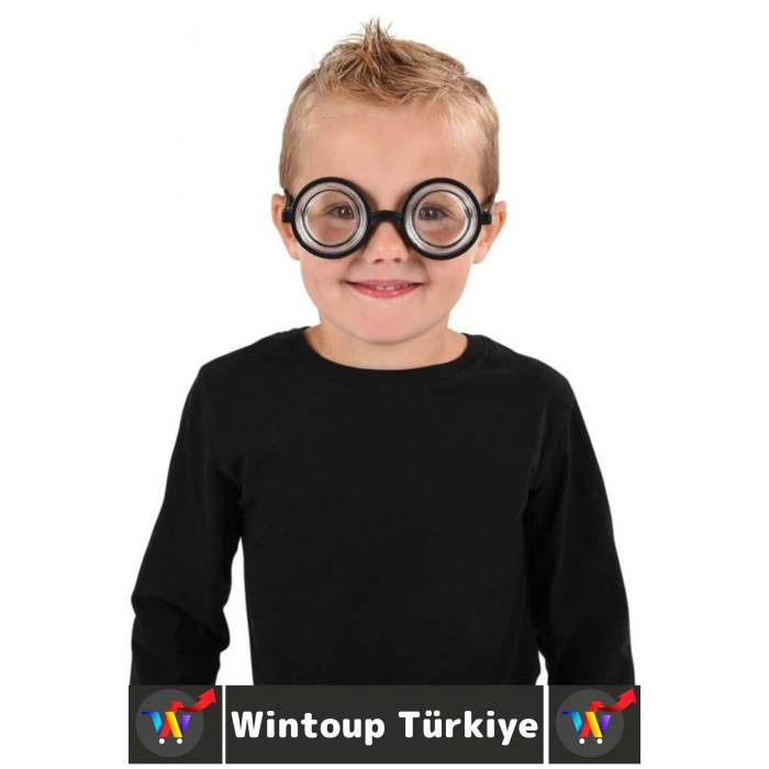 Eğlenceli Çocuk Yetişkin Parti Kostüm Öğrenci Arkadaş Şaka Kalın Büyük Cam İnek Öğrenci Şaka Gözlüğü