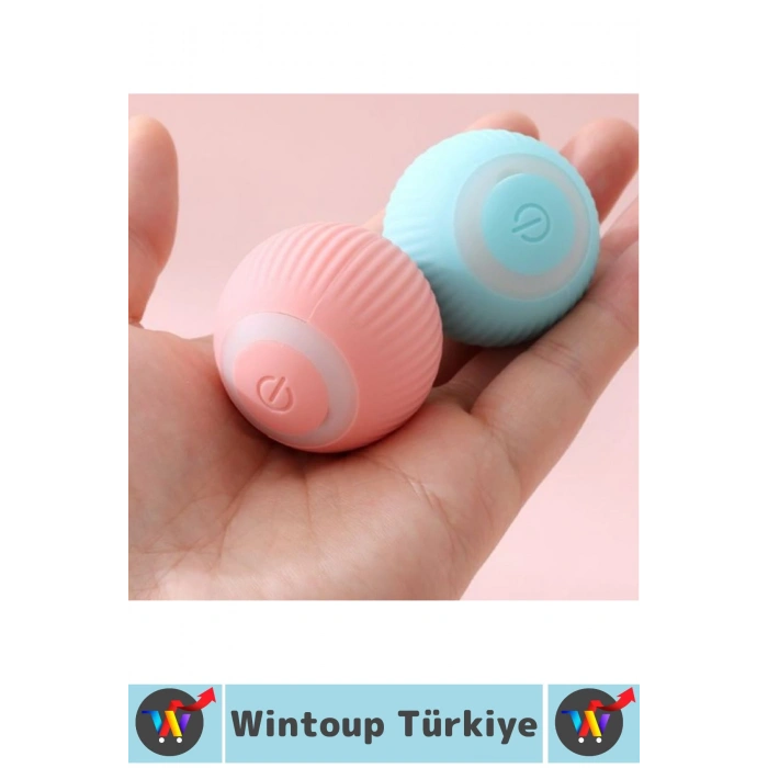 Eğlenceli Zararsız Pet Evcil Hayvan Eğitici Kedi Köpek Silikon 3 Modlu Şarjlı İnteraktif Oyun Topu