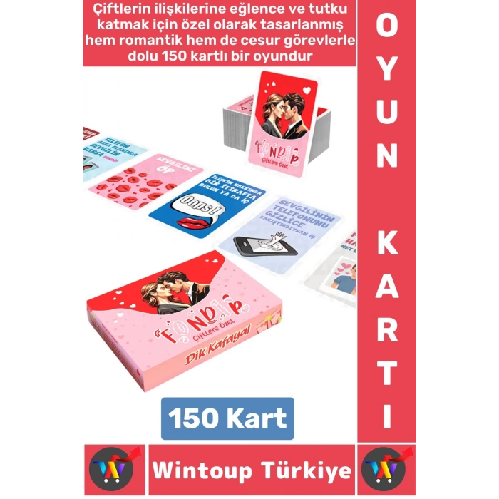 Eğlenceli İlişki Romantik Cesur Soru İtiraflı Sevgili Çift Sevgililer Günü Özel Gün 150 Kartlı Oyun