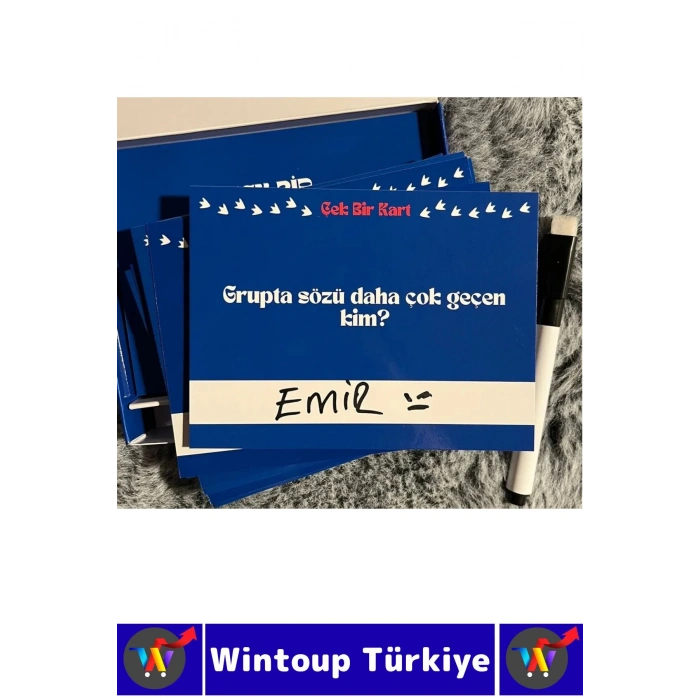 Eğlenceli Arkadaş Grup Oyunu Cesur Sorulu İtiraflı Silinebilir Yazı Kalemli 50 Kartlı İtiraf Oyunu