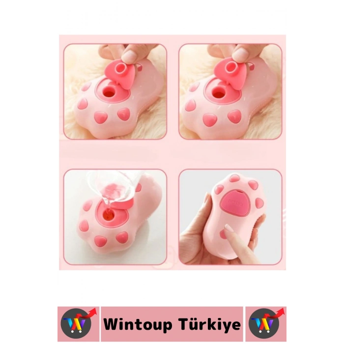 Evcil Hayvan Kedi Banyo Tüy Tarama Masaj Etkili Yumuşak Zararsız Pati Tasarımlı Pratik Buharlı Tarak