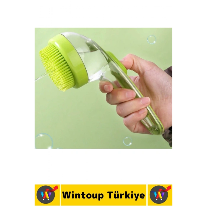 Ergonomik Kedi Köpek Banyo Temizlik Masaj Etkili Zararsız Silikon Sıvı Hazneli Evcil Hayvan Tarağı